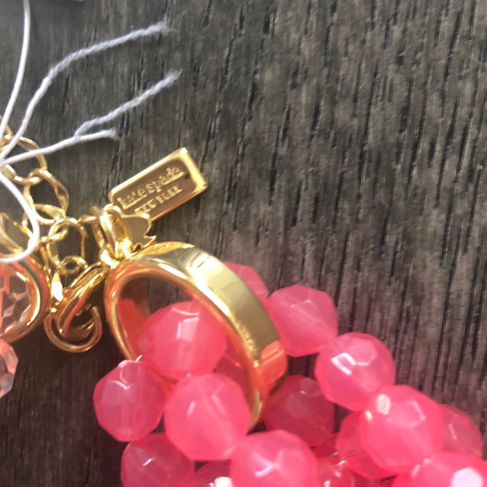 Kate Spade pink the bead goes on the necklace - Picture 8 of 9